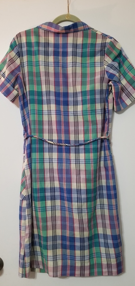 Vintage Lauren Originals plaid shift dress 14 - Picture 3 of 6